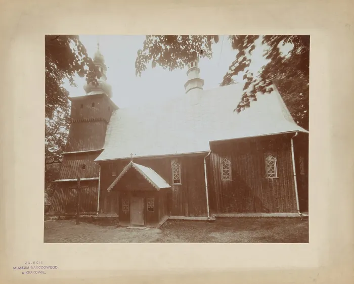 Framed Print : Church of the Nativity of the Blessed Virgin Mary - southern facade, Kruzlowa Wyzna, between 1905-15 Creator: Unknown Framed Print : Church of the Nativity of the Blessed Virgin Mary - southern facade, Kruzlowa Wyzna, between 1905-15 Creator: Unknown