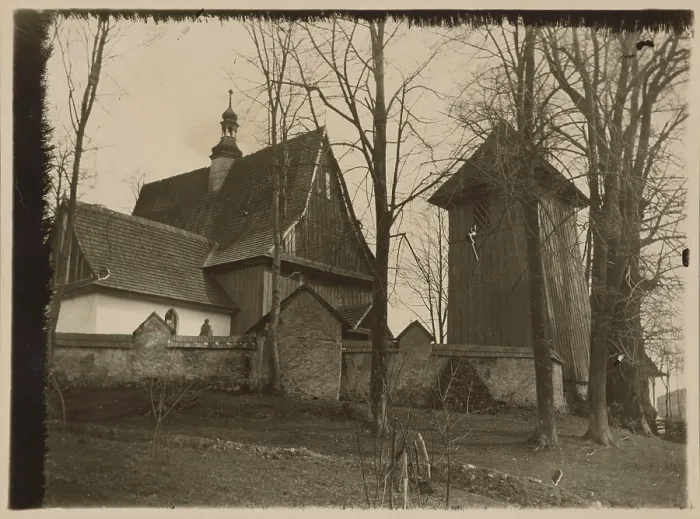 Framed Print : Church of the Nativity of the Blessed Virgin showing church and belfry, Rajbrot, 1928. Creator: Wladyslaw Jaworski Framed Print : Church of the Nativity of the Blessed Virgin showing church and belfry, Rajbrot, 1928. Creator: Wladyslaw Jaworski