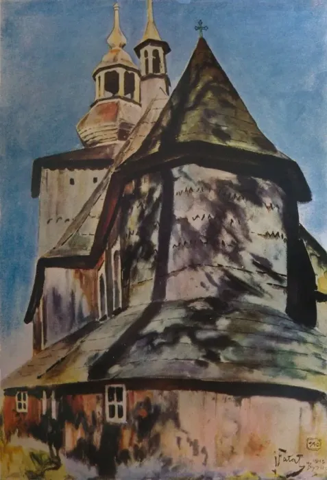 Framed Print : Church near Krakow, 1913 (1934). Artist: Julian Falat Framed Print : Church near Krakow, 1913 (1934). Artist: Julian Falat