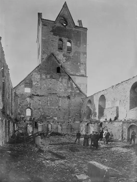 Framed Print : Church in Neidenburg destroyed by Russians, between 1914 and c1915. Creator: Bain News Service Framed Print : Church in Neidenburg destroyed by Russians, between 1914 and c1915. Creator: Bain News Service