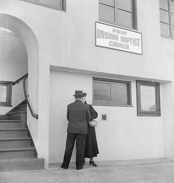 Church in Potrero district where there is a 'Russian-White'colony, San Francisco, California, 1939. Creator: Dorothea Lange