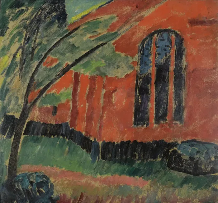 Framed Print : Church in Prerow, c. 1911. Artist: Javlensky, Alexei, von (1864-1941) Framed Print : Church in Prerow, c. 1911. Artist: Javlensky, Alexei, von (1864-1941)