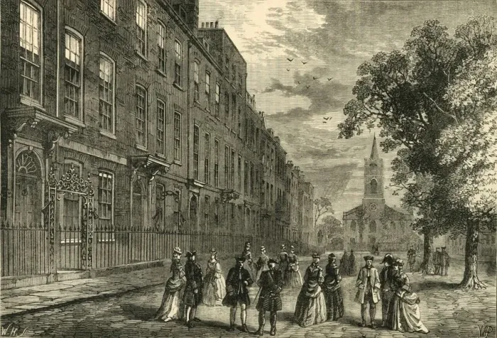 Framed Print : Church Row, Hampstead, in 1750, (c1876). Creator: Unknown Framed Print : Church Row, Hampstead, in 1750, (c1876). Creator: Unknown