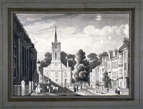 Church Row, Hampstead, London, c1830. Artist: L Garne