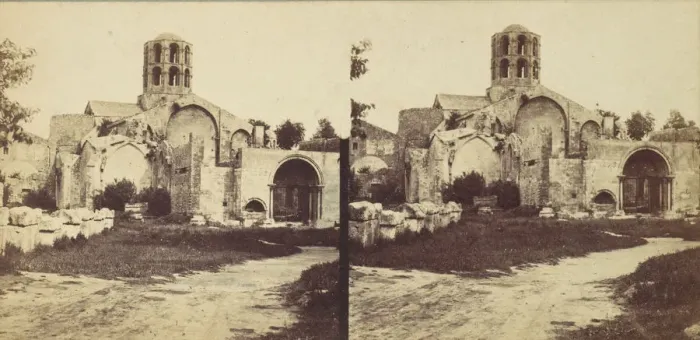 Framed Print : [Church of Saint-Honorat, Arles], ca. 1864. Creator: Edouard Baldus