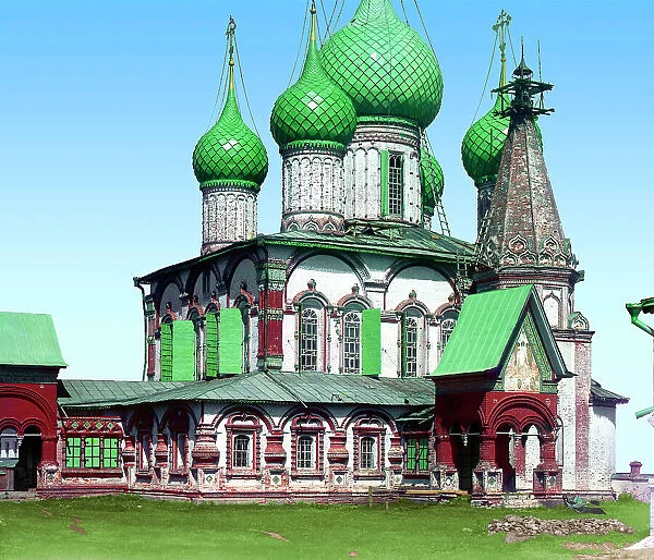 Church of Saint John Chrysostom, from the southwest, Yaroslavl, 1911. Creator: Sergey Mikhaylovich Prokudin-Gorsky