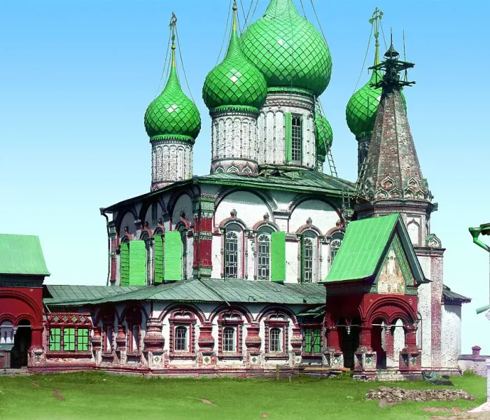 Framed Print : Church of Saint John Chrysostom, from the southwest, Yaroslavl, 1911. Creator: Sergey Mikhaylovich Prokudin-Gorsky Framed Print : Church of Saint John Chrysostom, from the southwest, Yaroslavl, 1911. Creator: Sergey Mikhaylovich Prokudin-Gorsky