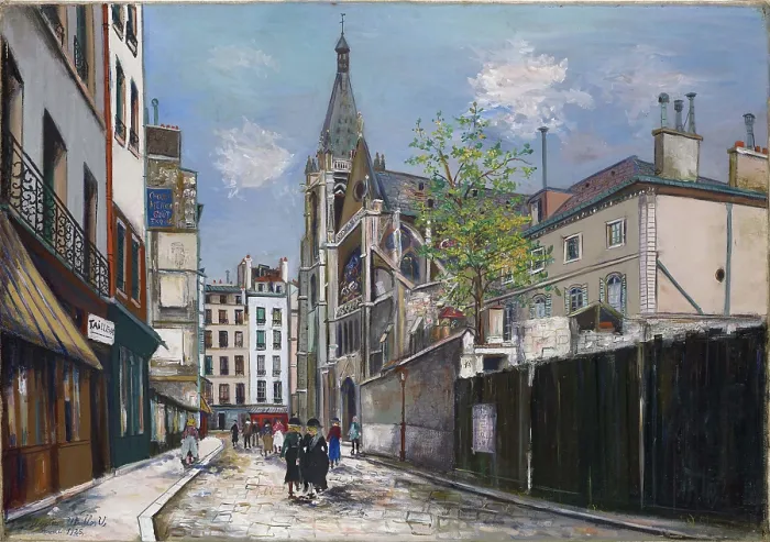 Framed Print : The Church of Saint-Severin (Eglise Saint-Severin), Paris, 1925. Creator: Maurice Utrillo Framed Print : The Church of Saint-Severin (Eglise Saint-Severin), Paris, 1925. Creator: Maurice Utrillo