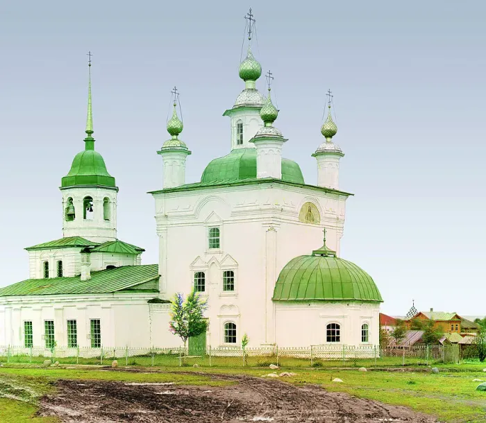Framed Print : Church of Saints Peter and Paul [Belozersk, Russian Empire], 1909. Creator: Sergey Mikhaylovich Prokudin-Gorsky