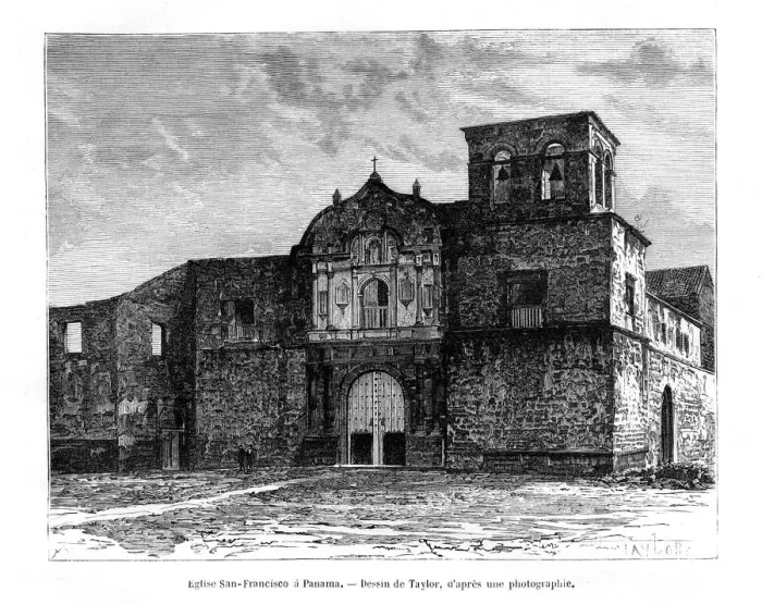 Framed Print : Church of San Francisco, Panama, Central America, 19th century. Artist: Taylor Framed Print : Church of San Francisco, Panama, Central America, 19th century. Artist: Taylor
