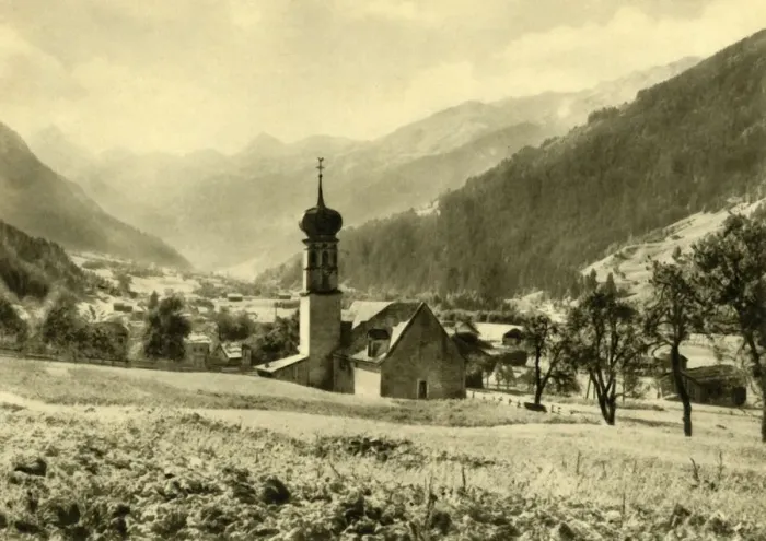 Framed Print : The church of Sankt Nikolaus at Gortipohl, Austria, c1935. Creator: Unknown Framed Print : The church of Sankt Nikolaus at Gortipohl, Austria, c1935. Creator: Unknown