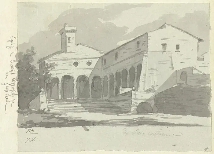 Framed Print : Church of Sant Onofrio, Rome, 1775 / 80. Creator: Jacques-Louis David Framed Print : Church of Sant Onofrio, Rome, 1775 / 80. Creator: Jacques-Louis David