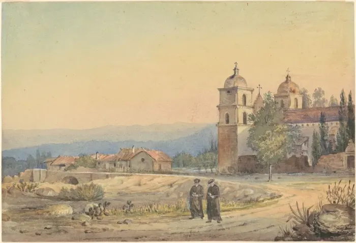 Framed Print : Church of Santa Barbara, late 19th century. Creator: Unknown Framed Print : Church of Santa Barbara, late 19th century. Creator: Unknown