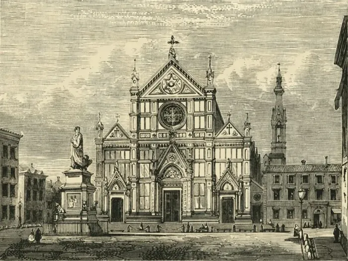 Framed Print : Church of Santa Croce, Florence, 1890. Creator: Unknown Framed Print : Church of Santa Croce, Florence, 1890. Creator: Unknown