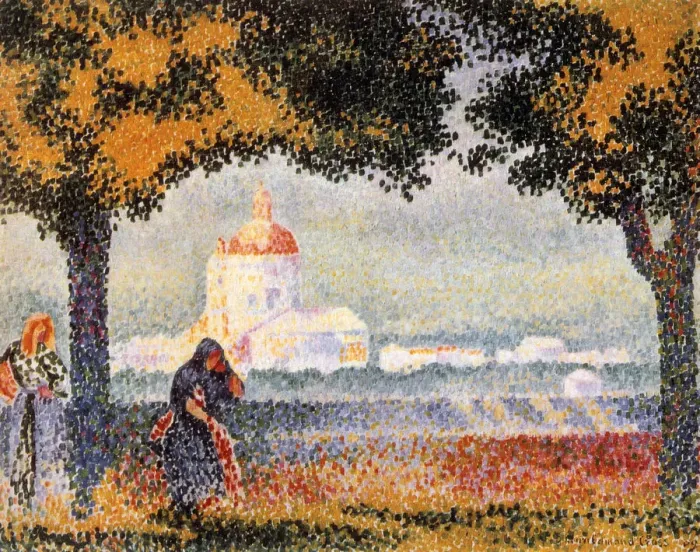 Framed Print : The Church of Santa Maria degli Angely Near Assisi, 1909. Artist: Henri Edmond Cross Framed Print : The Church of Santa Maria degli Angely Near Assisi, 1909. Artist: Henri Edmond Cross