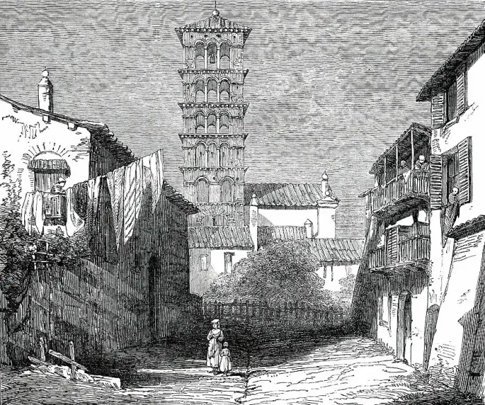 Framed Print : The Church of Santa Pudentiana at Rome - from an original sketch, 1850. Creator: Unknown Framed Print : The Church of Santa Pudentiana at Rome - from an original sketch, 1850. Creator: Unknown