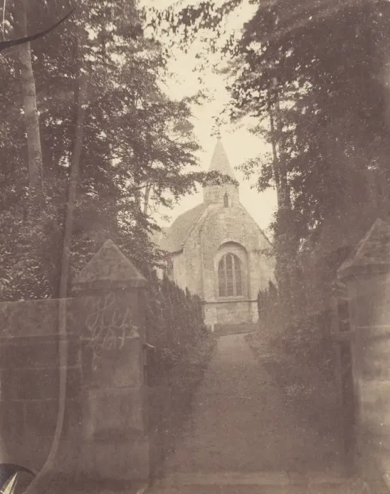 Framed Print : Church Seen from the Path Leading To It, 1850s. Creator: Unknown Framed Print : Church Seen from the Path Leading To It, 1850s. Creator: Unknown