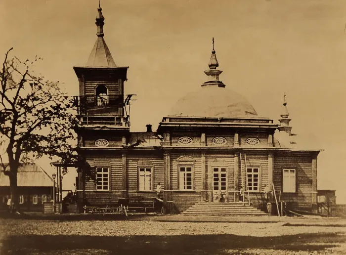 Framed Print : A Church in the Settlement of Rykovsk, 1880-1899. Creator: Innokenty Ignatievich Pavlovsky Framed Print : A Church in the Settlement of Rykovsk, 1880-1899. Creator: Innokenty Ignatievich Pavlovsky