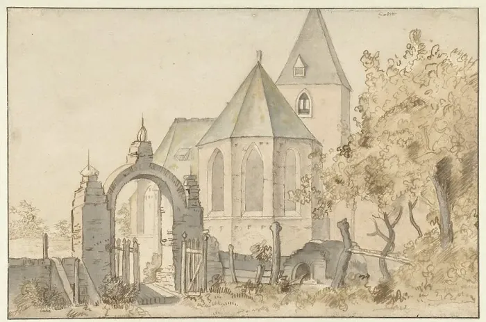 Framed Print : Church in Soest, 1640-1677. Creator: Anthonie van Borssom Framed Print : Church in Soest, 1640-1677. Creator: Anthonie van Borssom