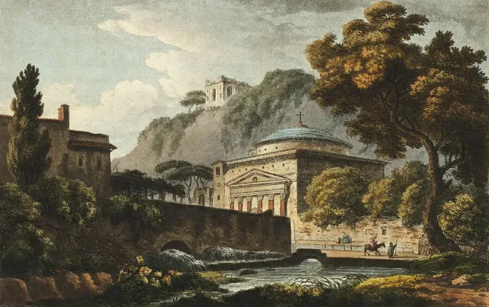 Framed Print : Church of St. Andrew, plate eighteen from the Ruins of Rome, published October 11, 1796 Framed Print : Church of St. Andrew, plate eighteen from the Ruins of Rome, published October 11, 1796
