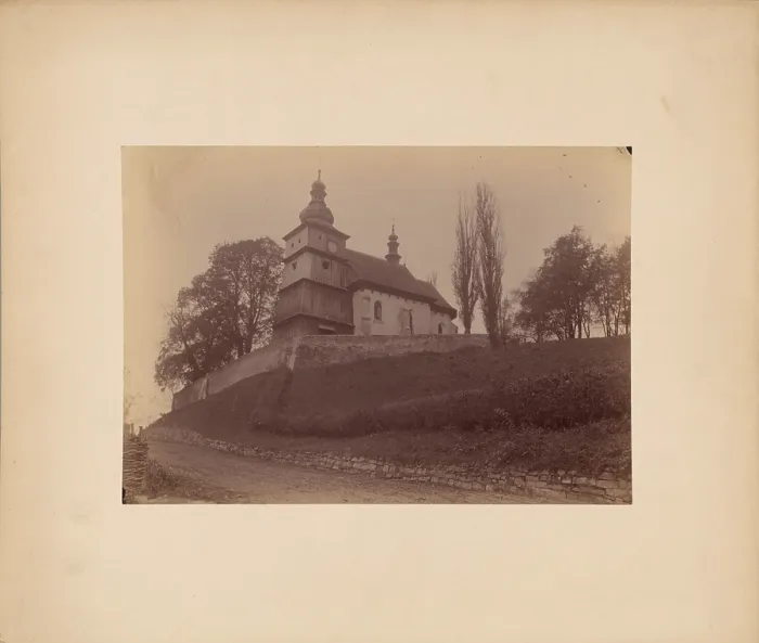 Framed Print : Church of St Bartholomew the Apostle - general view from the suth-west, Zbyszyce, 1892. Creator: Stanislaw Tomkowicz Framed Print : Church of St Bartholomew the Apostle - general view from the suth-west, Zbyszyce, 1892. Creator: Stanislaw Tomkowicz