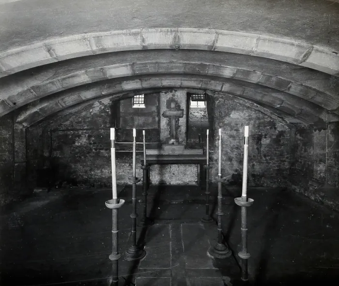 Framed Print : The church of St Bartholomew the Great; interior of the crypt... c1900s. Creator: WF Taylor Framed Print : The church of St Bartholomew the Great; interior of the crypt... c1900s. Creator: WF Taylor