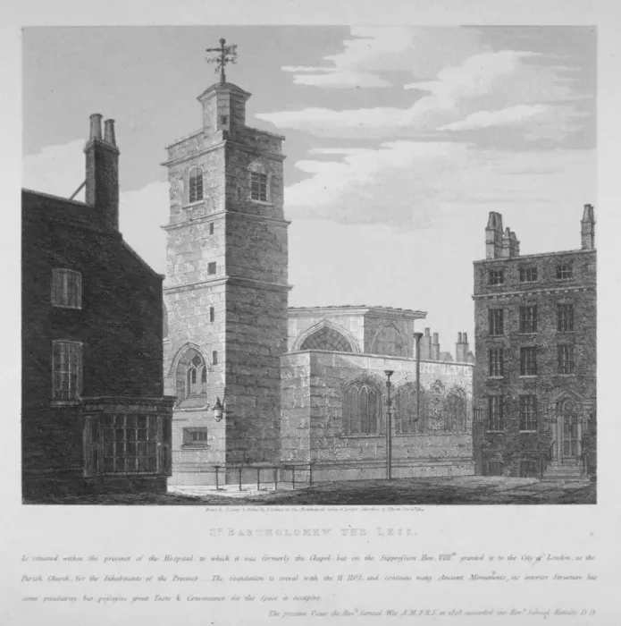 Framed Print : Church of St Bartholomew-the-Less, City of London, 1814. Artist:s Jenkins Framed Print : Church of St Bartholomew-the-Less, City of London, 1814. Artist:s Jenkins