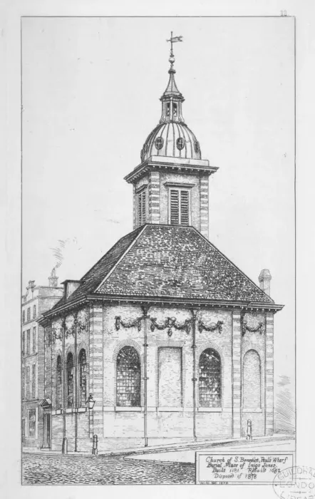 Framed Print : Church of St Benet Pauls Wharf, City of London, 1874. Artist: W Niven Framed Print : Church of St Benet Pauls Wharf, City of London, 1874. Artist: W Niven