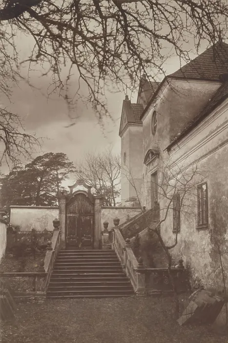 Framed Print : Church of St Charles Borromeo - fragment of the northern facade, Kielce, between 1920-1930. Creator: Unknown Framed Print : Church of St Charles Borromeo - fragment of the northern facade, Kielce, between 1920-1930. Creator: Unknown