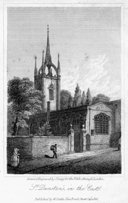 Framed Print : Church of St Dunstan in the East, City of London, 1816. Artist: J Greig Framed Print : Church of St Dunstan in the East, City of London, 1816. Artist: J Greig