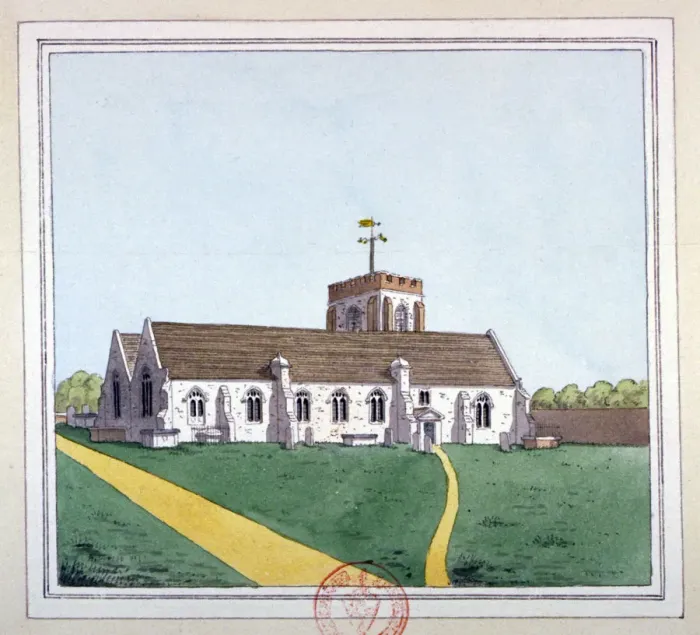 Framed Print : Church of St Edward the Confessor, Romford, Essex, c1800 Framed Print : Church of St Edward the Confessor, Romford, Essex, c1800