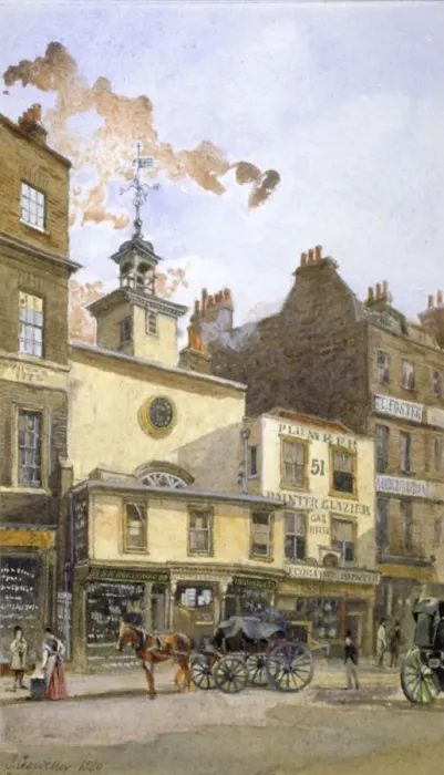 Framed Print : Church of St Ethelburga-the-Virgin within Bishopsgate, City of London, 1880. Artist Framed Print : Church of St Ethelburga-the-Virgin within Bishopsgate, City of London, 1880. Artist