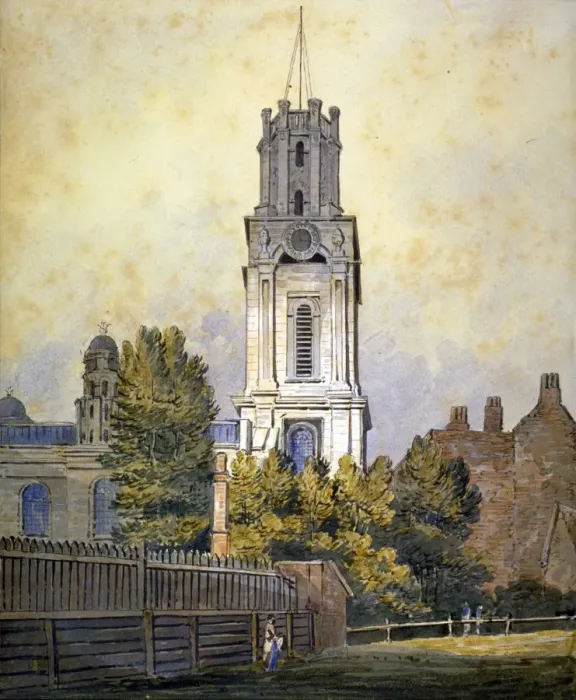 Framed Print : Church of St George in the East, Stepney, London, c1815. Artist: William Pearson Framed Print : Church of St George in the East, Stepney, London, c1815. Artist: William Pearson