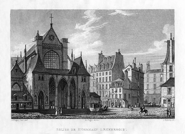The church of St Germain l'Auxerrois, Paris, France, c1830. Artist: J Redway
