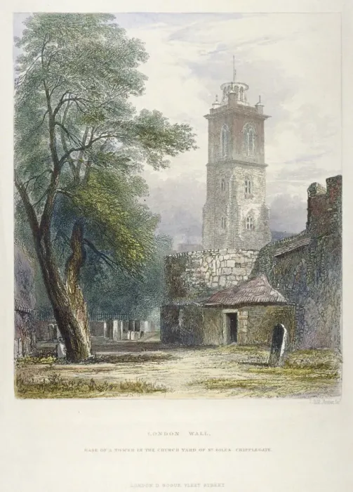 Framed Print : Church of St Giles without Cripplegate, City of London, 1851. Artist: John Wykeham Archer Framed Print : Church of St Giles without Cripplegate, City of London, 1851. Artist: John Wykeham Archer