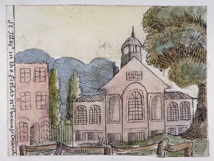 Framed Print : Church of St Giles in the Fields, St Pancras, London, 1814 Framed Print : Church of St Giles in the Fields, St Pancras, London, 1814