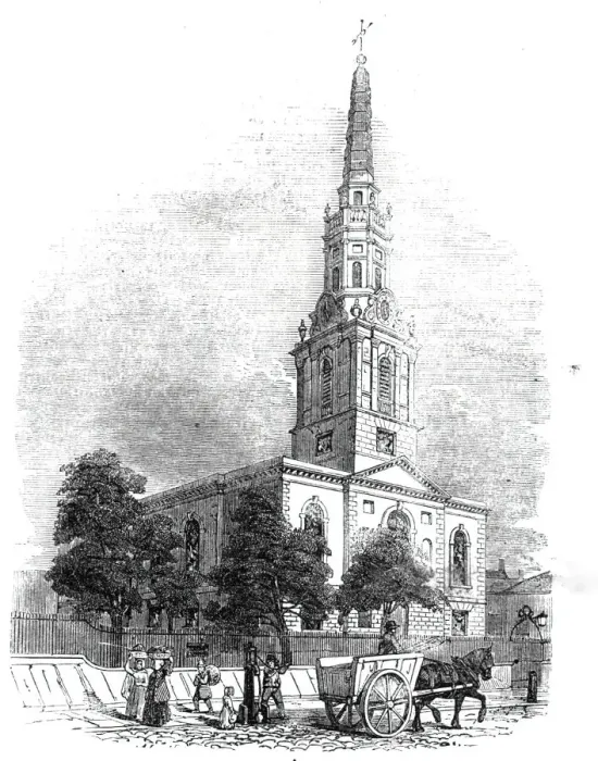 Framed Print : Church of St Giless in the Fields, 1844. Creator: Unknown Framed Print : Church of St Giless in the Fields, 1844. Creator: Unknown