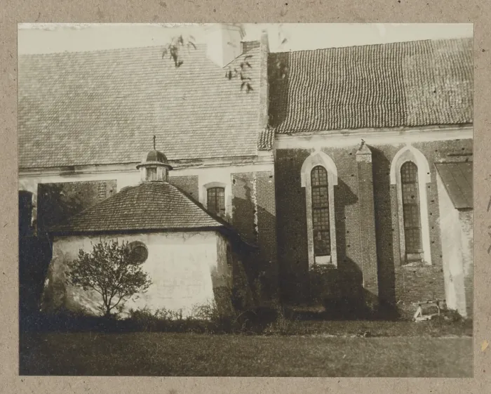 Framed Print : Church of St John the Baptist - fragment of the southern facade, Zawichost, 1915. Creator: Unknown