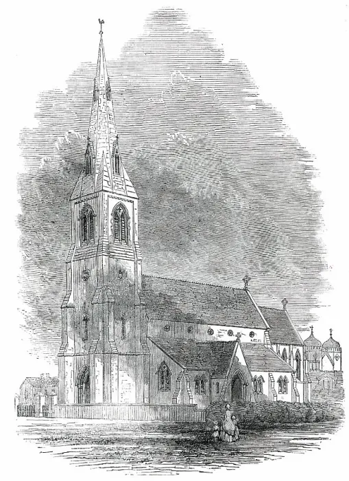 Framed Print : Church of St. John the Evangelist, Penge Common, 1850. Creator: Unknown Framed Print : Church of St. John the Evangelist, Penge Common, 1850. Creator: Unknown