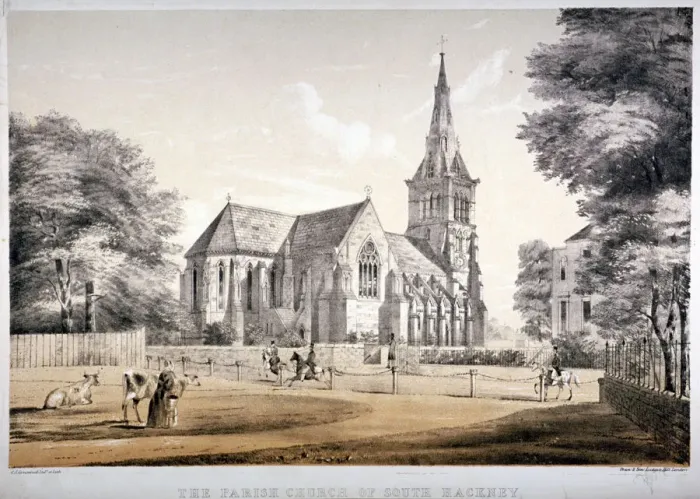 Framed Print : The Church of St John of Jerusalem, Hackney, London, c1850. Artist: CJ Greenwood Framed Print : The Church of St John of Jerusalem, Hackney, London, c1850. Artist: CJ Greenwood
