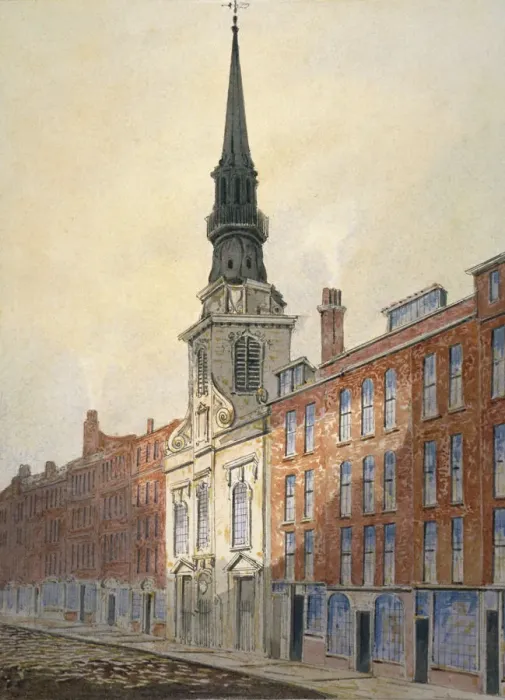 Framed Print : Church of St Martin within Ludgate and Ludgate Hill, City of London, 1815. Artist Framed Print : Church of St Martin within Ludgate and Ludgate Hill, City of London, 1815. Artist
