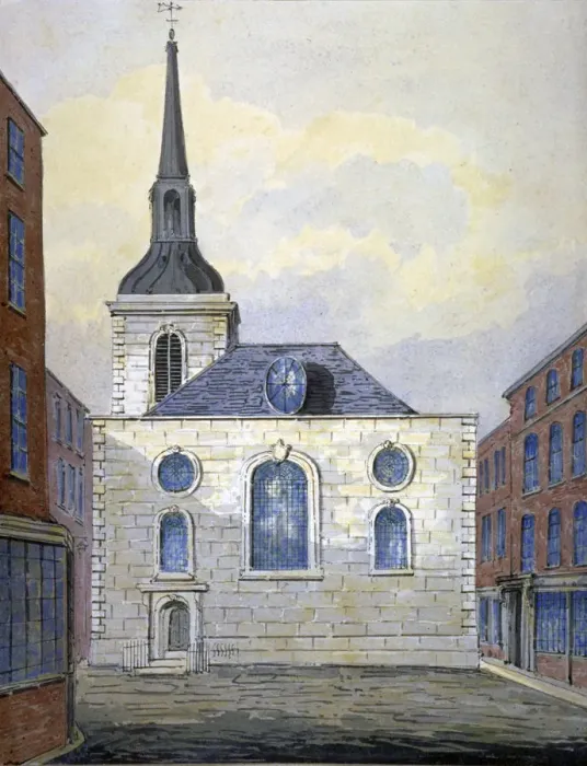 Framed Print : Church of St Mary Abchurch, City of London, c1815. Artist: William Pearson Framed Print : Church of St Mary Abchurch, City of London, c1815. Artist: William Pearson