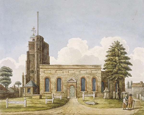 Church of St Mary, Acton, Ealing, London, c1800