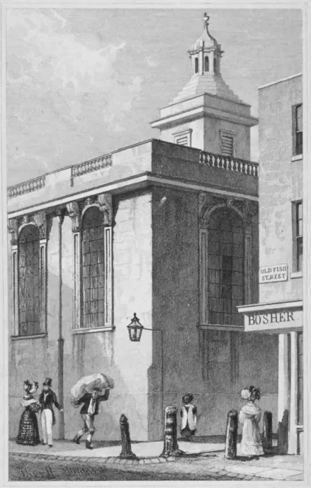 Framed Print : Church of St Mary Magdalen, Old Fish Street, City of London, 1831 Framed Print : Church of St Mary Magdalen, Old Fish Street, City of London, 1831