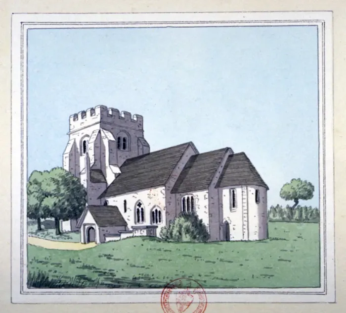 Framed Print : The Church of St Mary Magdalene, East Ham, Newham, London, c1800 Framed Print : The Church of St Mary Magdalene, East Ham, Newham, London, c1800