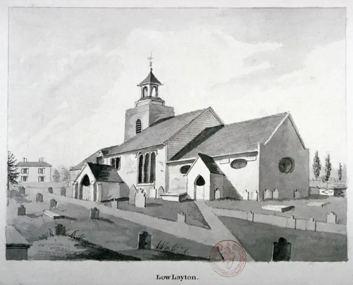 Framed Print : Church of St Mary the Virgin, Leyton, Waltham Forest, London, c1800 Framed Print : Church of St Mary the Virgin, Leyton, Waltham Forest, London, c1800