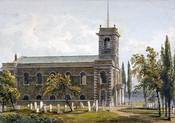 Church of St Matthew, Bethnal Green, London, 1817. Artist: George Shepherd