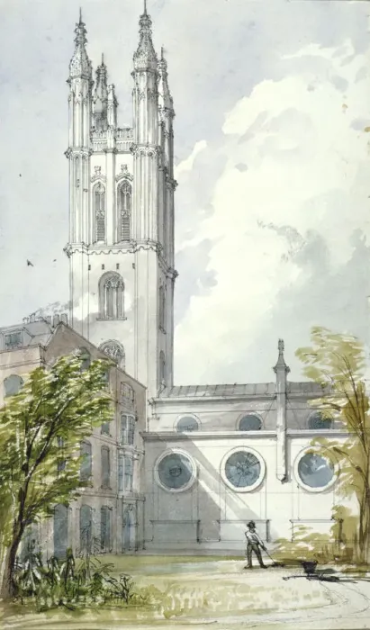 Framed Print : Church of St Michael, Cornhill, City of London, 1837. Artist: Robert William Billings Framed Print : Church of St Michael, Cornhill, City of London, 1837. Artist: Robert William Billings