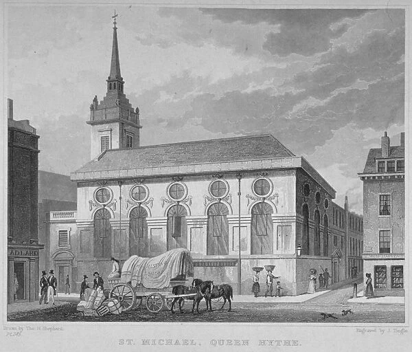 Church of St Michael, Queenhithe, City of London, 1831. Artist: James Tingle
