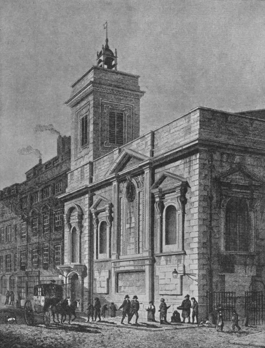 Framed Print : Church of St Mildred, Poultry, City of London, 1812 (1911). Artist: George Sidney Shepherd Framed Print : Church of St Mildred, Poultry, City of London, 1812 (1911). Artist: George Sidney Shepherd